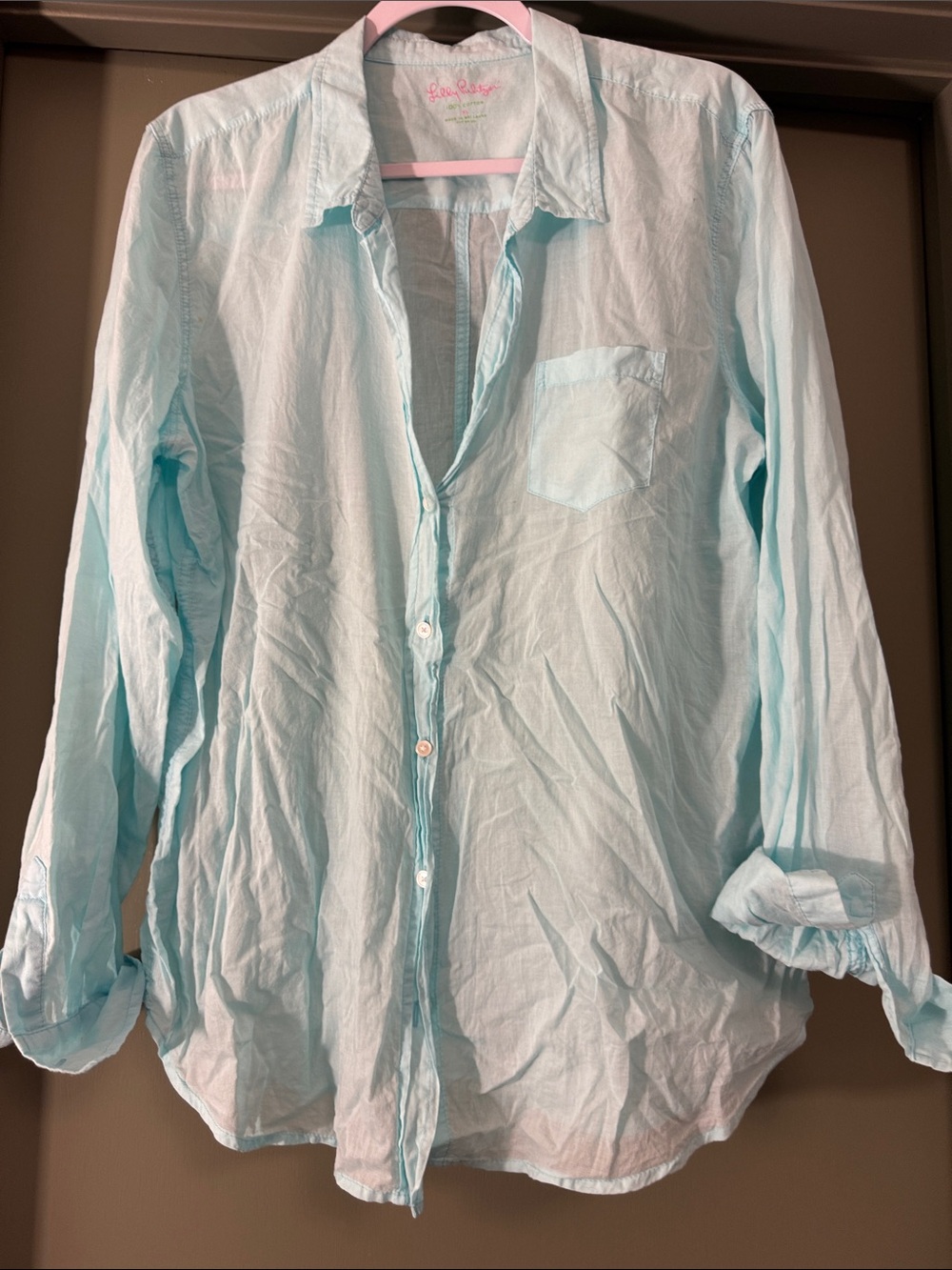 Lilly Pulitzer Blue Button-Up Shirt